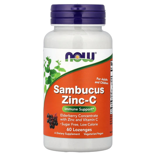 NOW Foods, Sambucus Zinc-C, 60 Lozenges