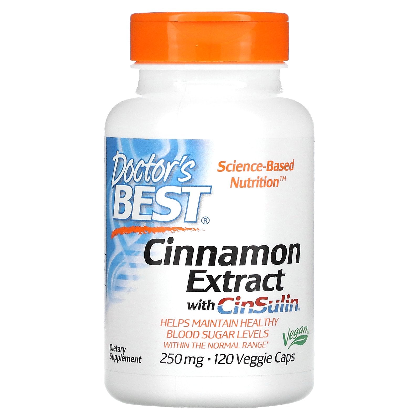 Doctor's Best, Cinnamon Extract with CinSulin, 250 mg, 120 Veggie Caps