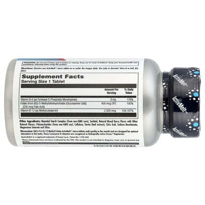 KAL, B-6 B-12 Methyl Folate, Mixed Berry, 60 Micro Tablets