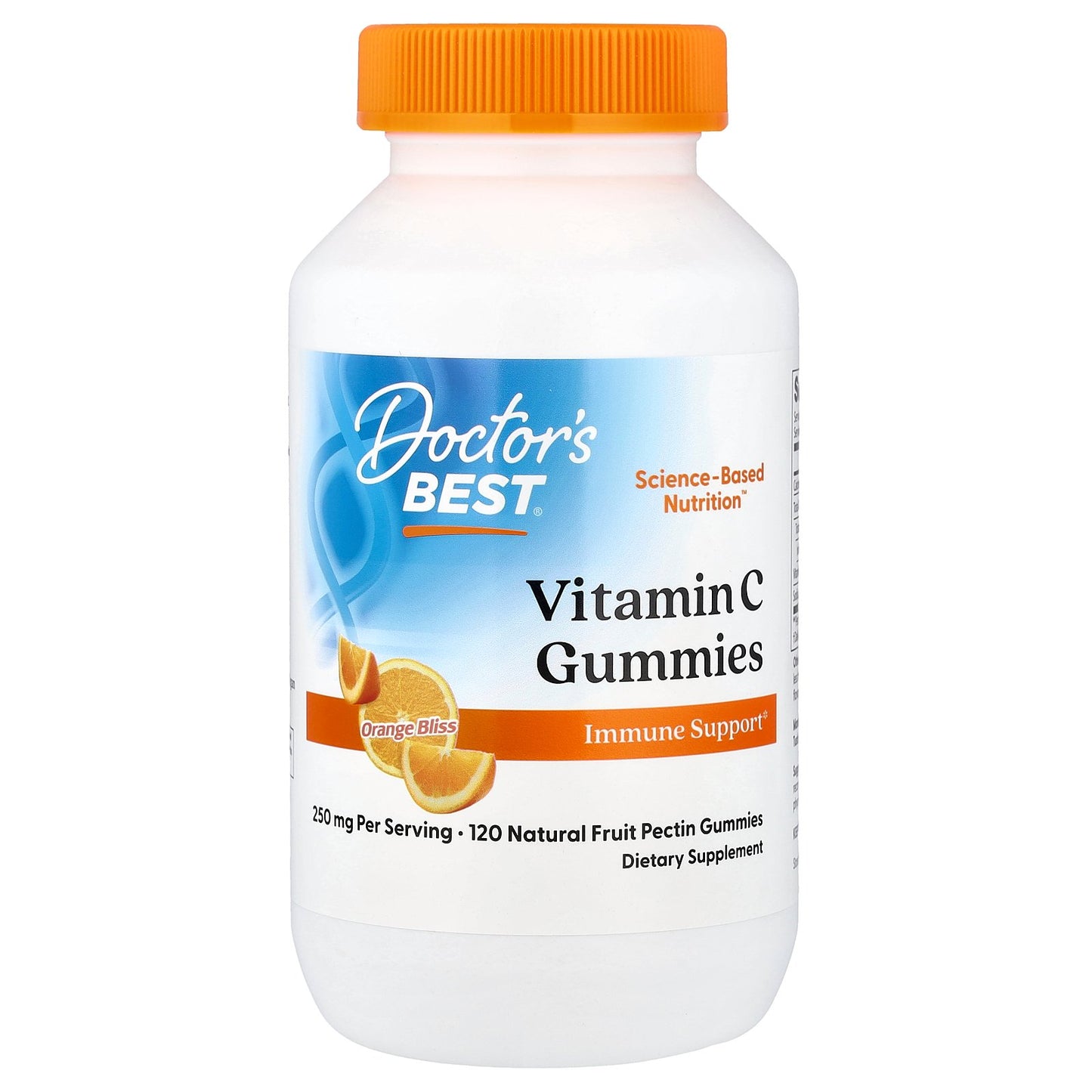 Doctor's Best, Vitamin C Gummies, Orange Bliss, 120 Gummies (125 mg Per gummy)