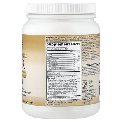 Garden of Life, RAW Organic Fiber, 1 lb, 12.32 oz (803 g)