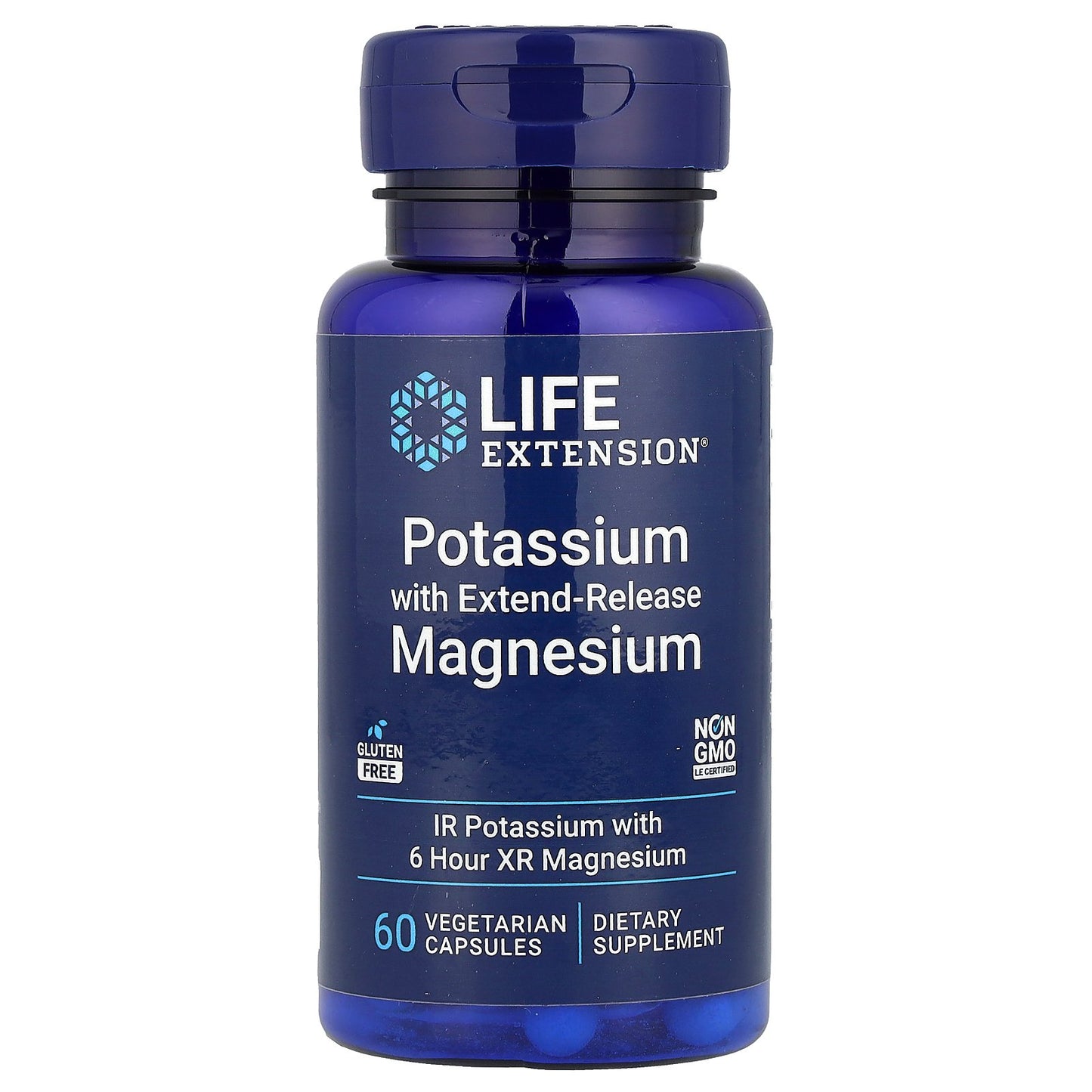 Life Extension, Potassium with Extend-Release Magnesium, 60 Vegetarian Capsules