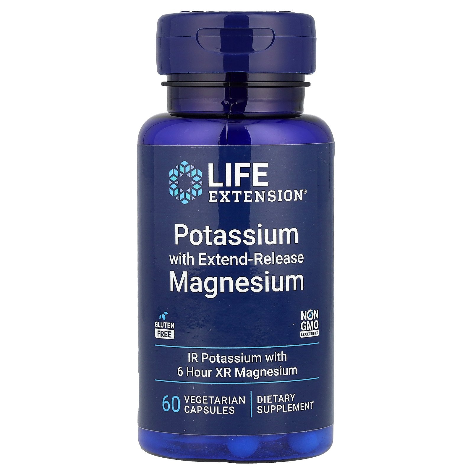 Life Extension, Potassium with Extend-Release Magnesium, 60 Vegetarian Capsules