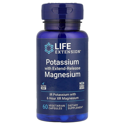 Life Extension, Potassium with Extend-Release Magnesium, 60 Vegetarian Capsules