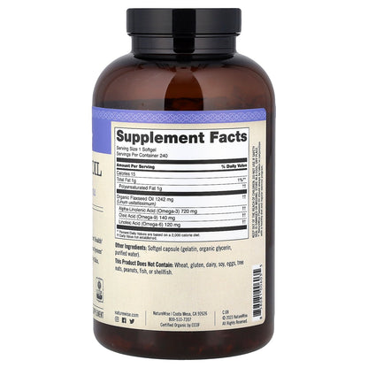 NatureWise, Flaxseed Oil, 240 Softgels