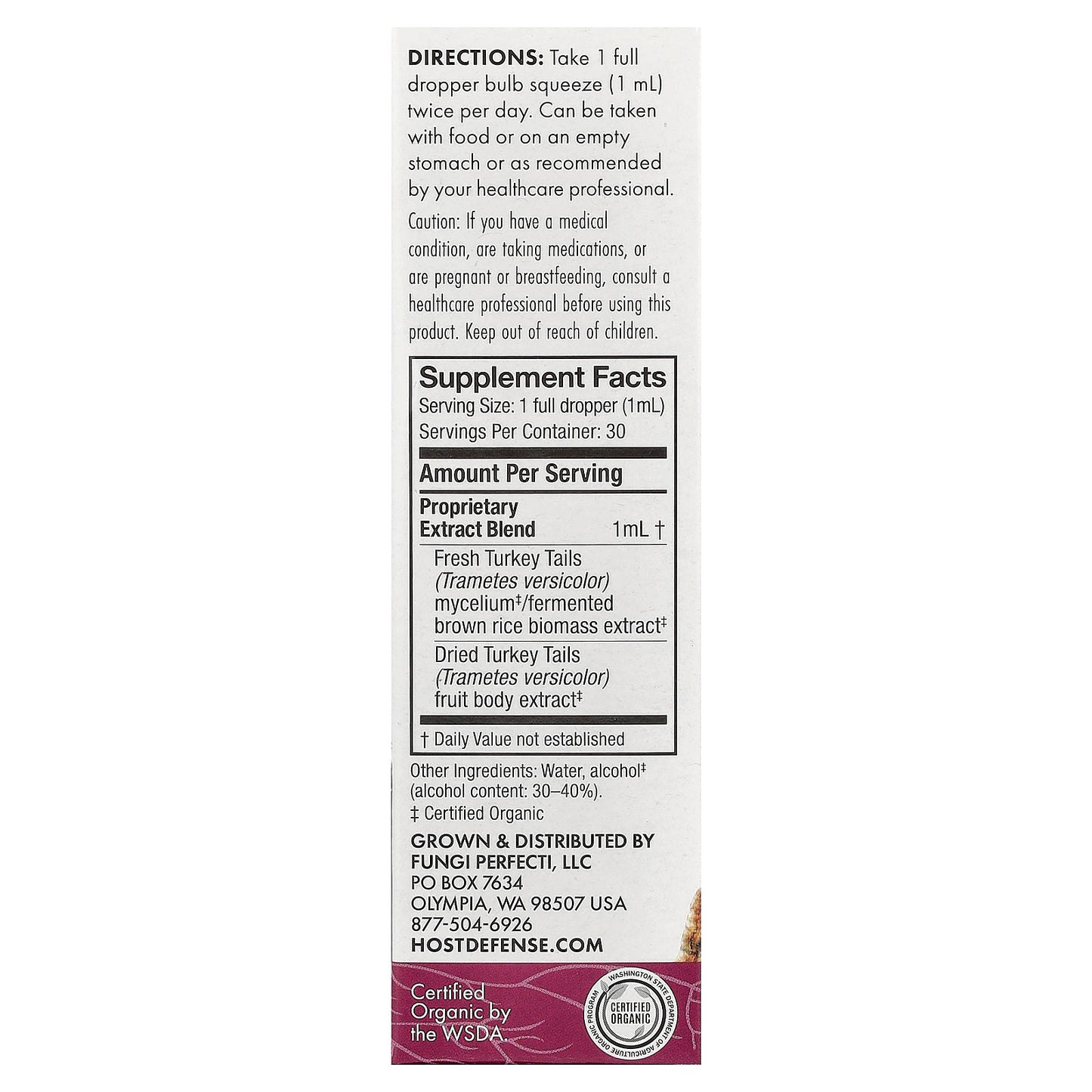 Host Defense, Mushrooms™, Turkey Tail Extract, 1 fl oz (30 ml)