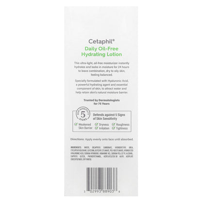 Cetaphil, Daily Oil-Free Hydrating Lotion, 3 fl oz (88 ml)