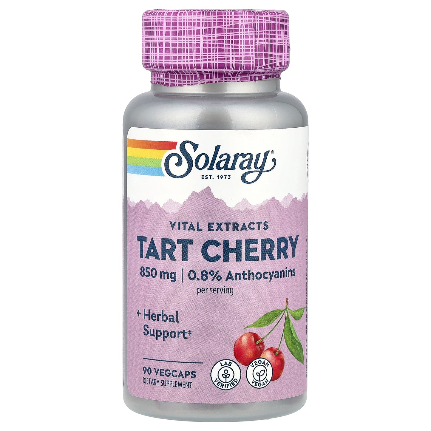 Solaray, Vital Extracts, Tart Cherry, 90 VegCaps (425 mg per Capsule)