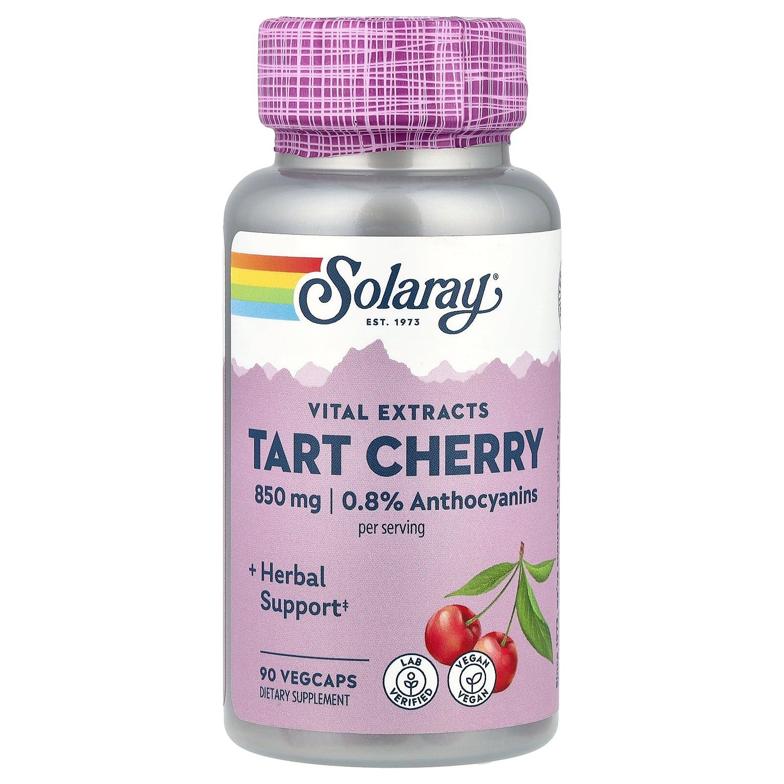 Solaray, Vital Extracts, Tart Cherry, 90 VegCaps (425 mg per Capsule)