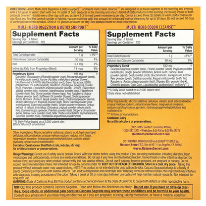 Nature's Secret, Ultimate Cleanse®, 2 Part Total-Body Program, 2 Bottles, 120 Tablets Each