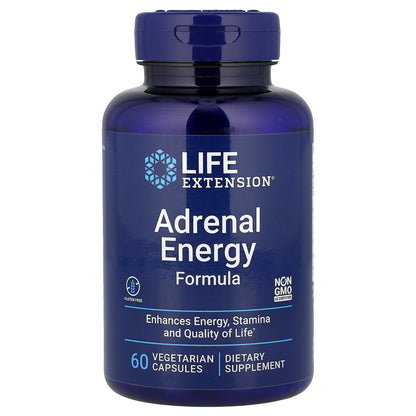 Life Extension, Adrenal Energy Formula, 60 Vegetarian Capsules