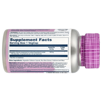 Solaray, Vital Extracts, Mangosteen, 500 mg, 60 VegCaps