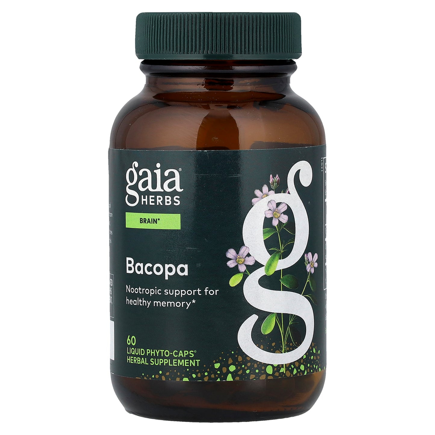 Gaia Herbs, Bacopa, 60 Liquid Phyto-Caps® (350 mg Per cap)