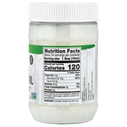 NOW Foods, Real Food, Organic Virgin Coconut Oil, 12 fl oz (355 ml)