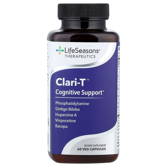 LifeSeasons, Clari-T™, Cognitive Support, 60 Veg Capsules