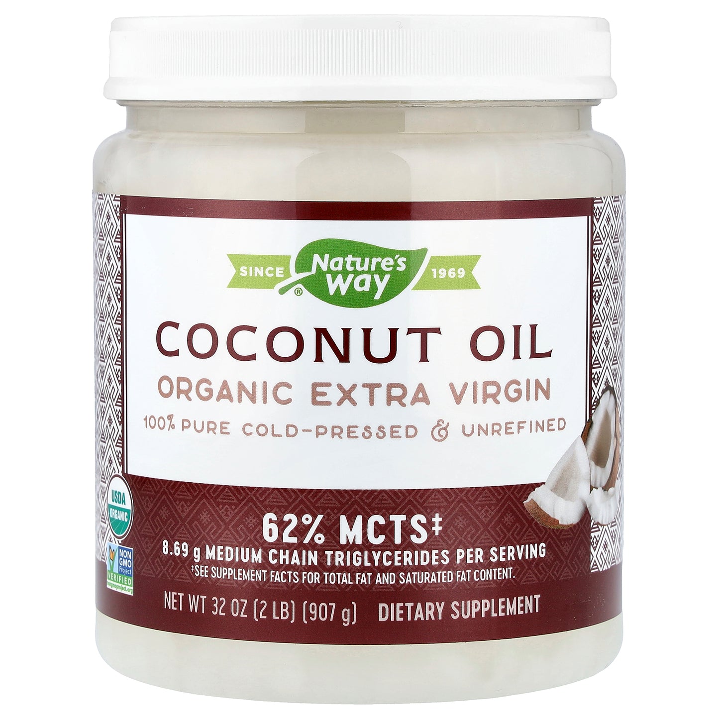 Nature's Way, Organic Extra Virgin Coconut Oil, 32 oz (907 g)
