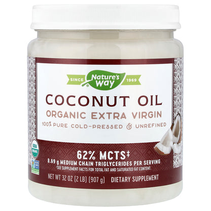 Nature's Way, Organic Extra Virgin Coconut Oil, 32 oz (907 g)
