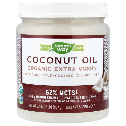 Nature's Way, Organic Extra Virgin Coconut Oil, 32 oz (907 g)