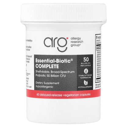 Allergy Research Group, Essential-Biotic® Complete, 50 Billion CFU, 60 Delayed-Release Vegetarian Capsules
