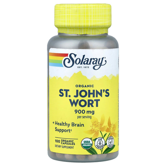 Solaray, Organic St. John's Wort, 100 Capsules (450 mg per Capsule)