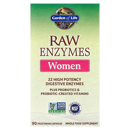 Garden of Life, RAW Enzymes, Women, 90 Vegetarian Capsules