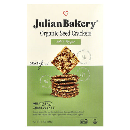 Julian Bakery, Organic Seed Crackers, Salt & Pepper, 8.4 oz (238 g)