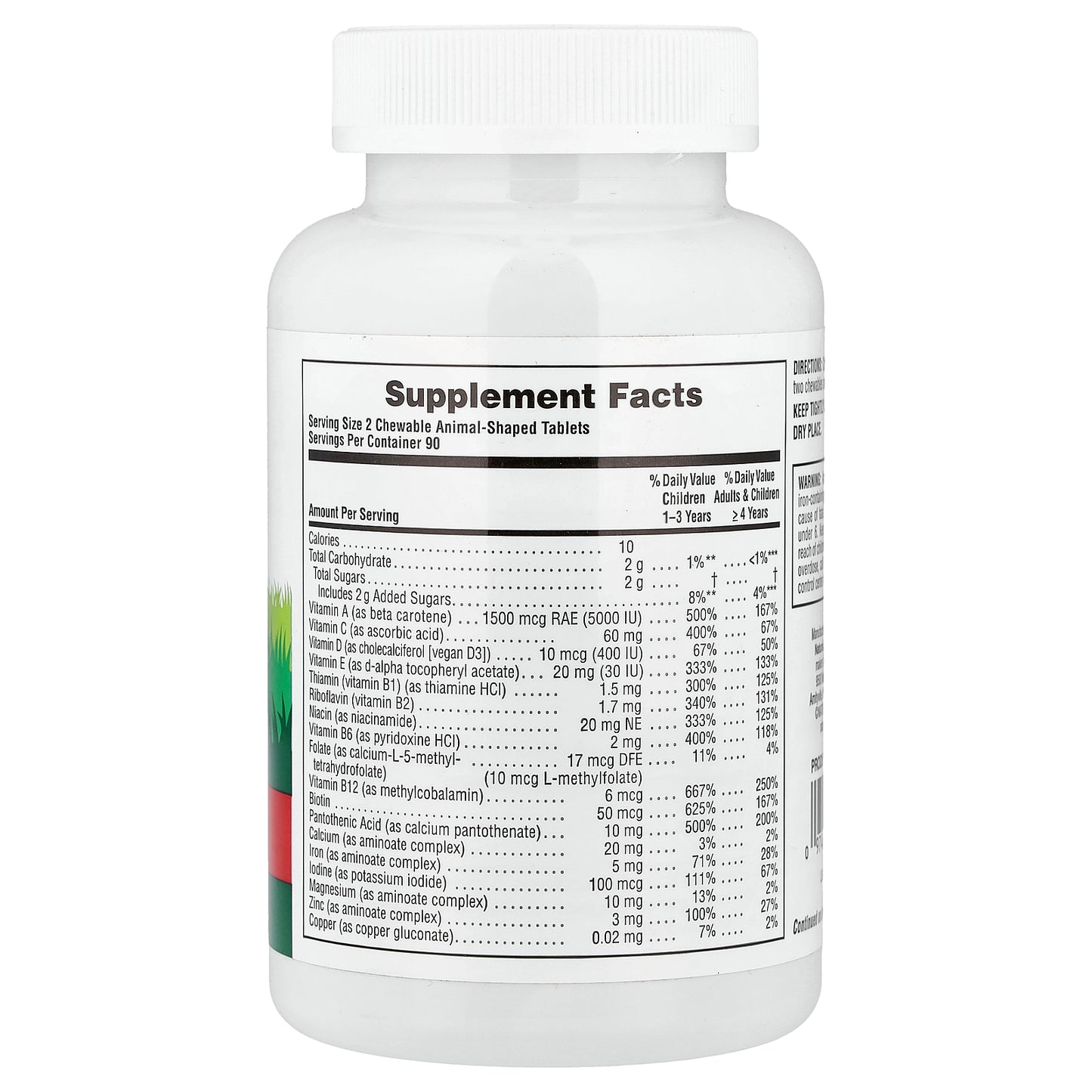 NaturesPlus, Animal Parade®, Children's Chewable Multivitamin Supplement, Cherry, 180 Animal-Shaped Tablets