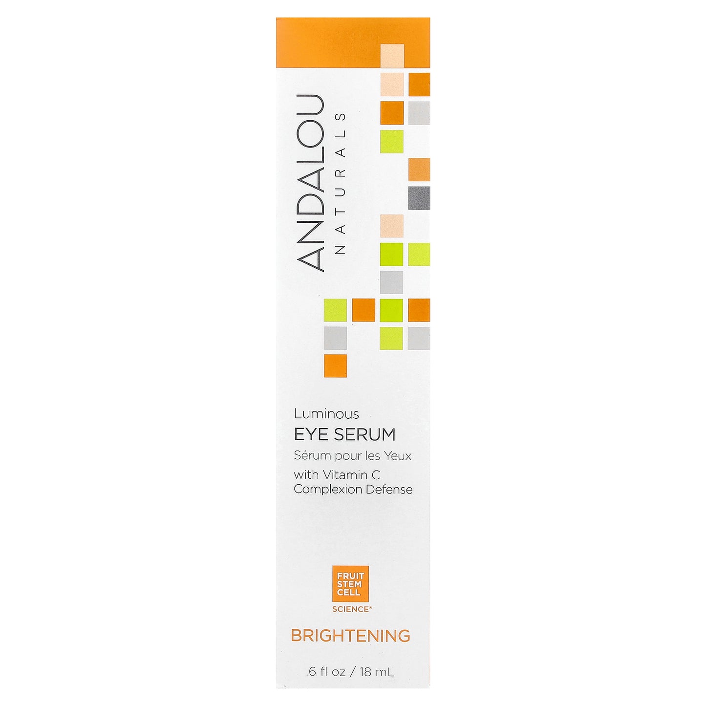 Andalou Naturals, Luminous Eye Serum, Brightening, 0.6 fl oz (18 ml)