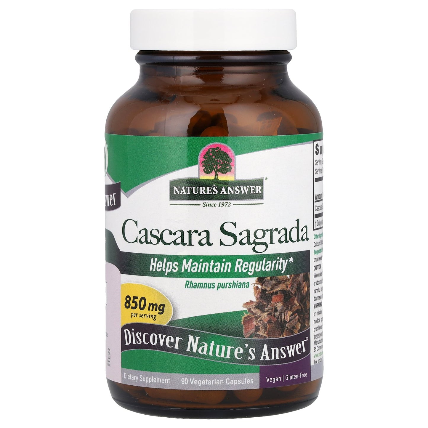 Nature's Answer, Cascara Sagrada, 90 Vegetarian Capsules (425 mg per Capsule)