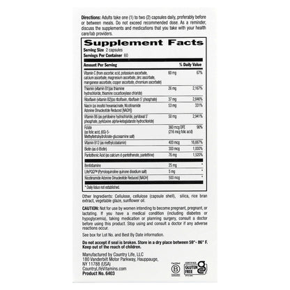 Country Life, Coenzyme B-Complex, Advanced, 120 Vegan Capsules