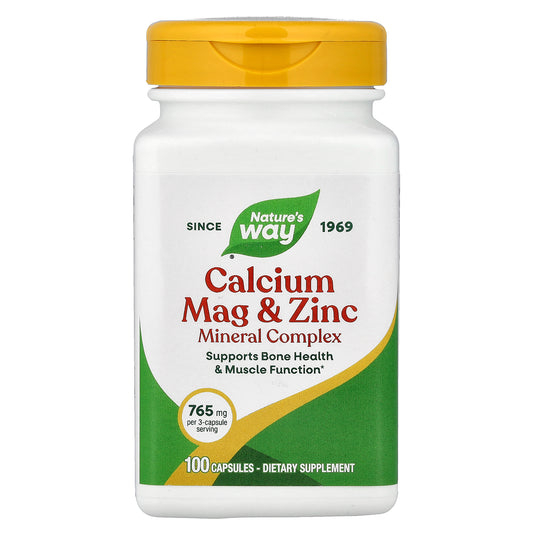 Nature's Way, Calcium Mag & Zinc Mineral Complex, 100 Capsules