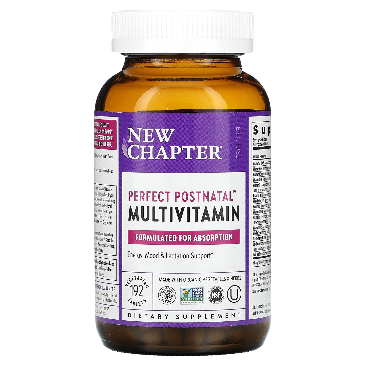 New Chapter, Perfect Postnatal™ Multivitamin, 192 Vegetarian Tablets
