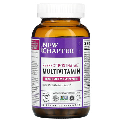 New Chapter, Perfect Postnatal™ Multivitamin, 192 Vegetarian Tablets