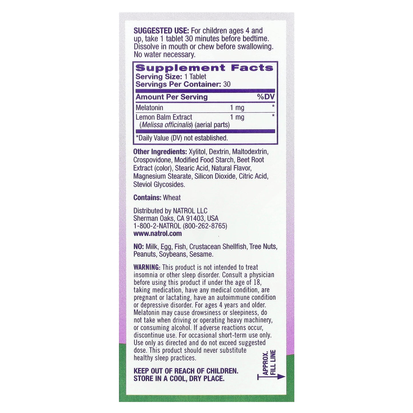 Natrol, Kids, Melatonin, Fast Dissolve, Ages 4+, Strawberry, 30 Tablets