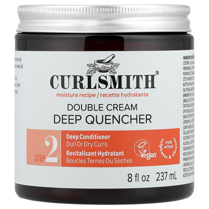 Curlsmith, Double Cream Deep Quencher, Step 2, Dull or Dry Curls, 8 fl oz (237 ml)
