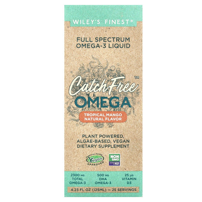 Wiley's Finest, CatchFree Omega, Tropical Mango,  4.23 fl oz (125 ml)