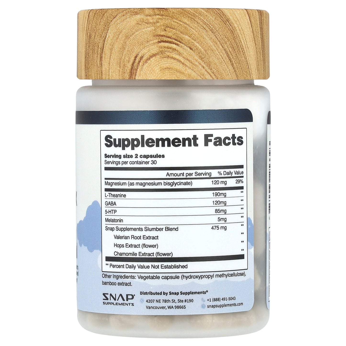 Snap Supplements, Sleep Complex with Melatonin, 60 Capsules