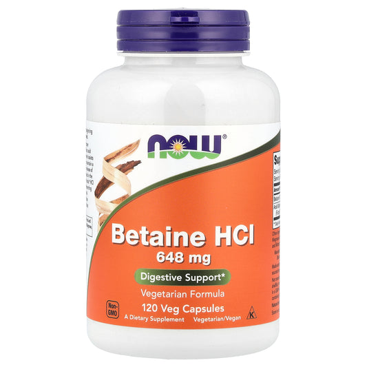 NOW Foods, Betaine HCl, 120 Veg Capsules