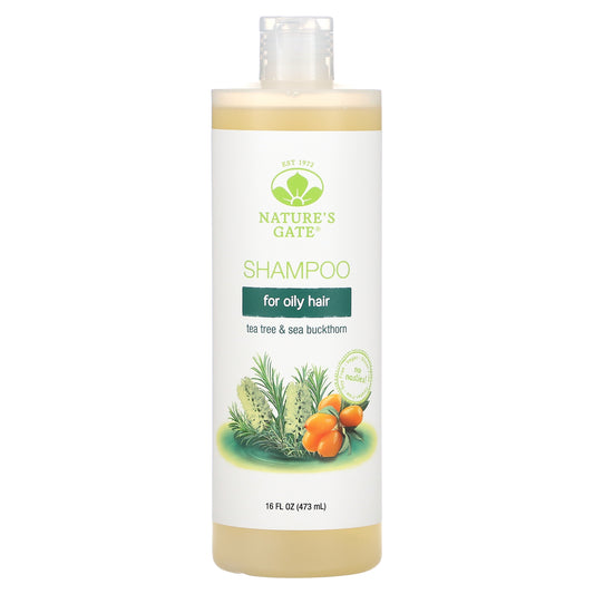 Nature's Gate, Tea Tree & Sea Buckthorn Shampoo for Oily Hair, 16 fl oz (473 ml)