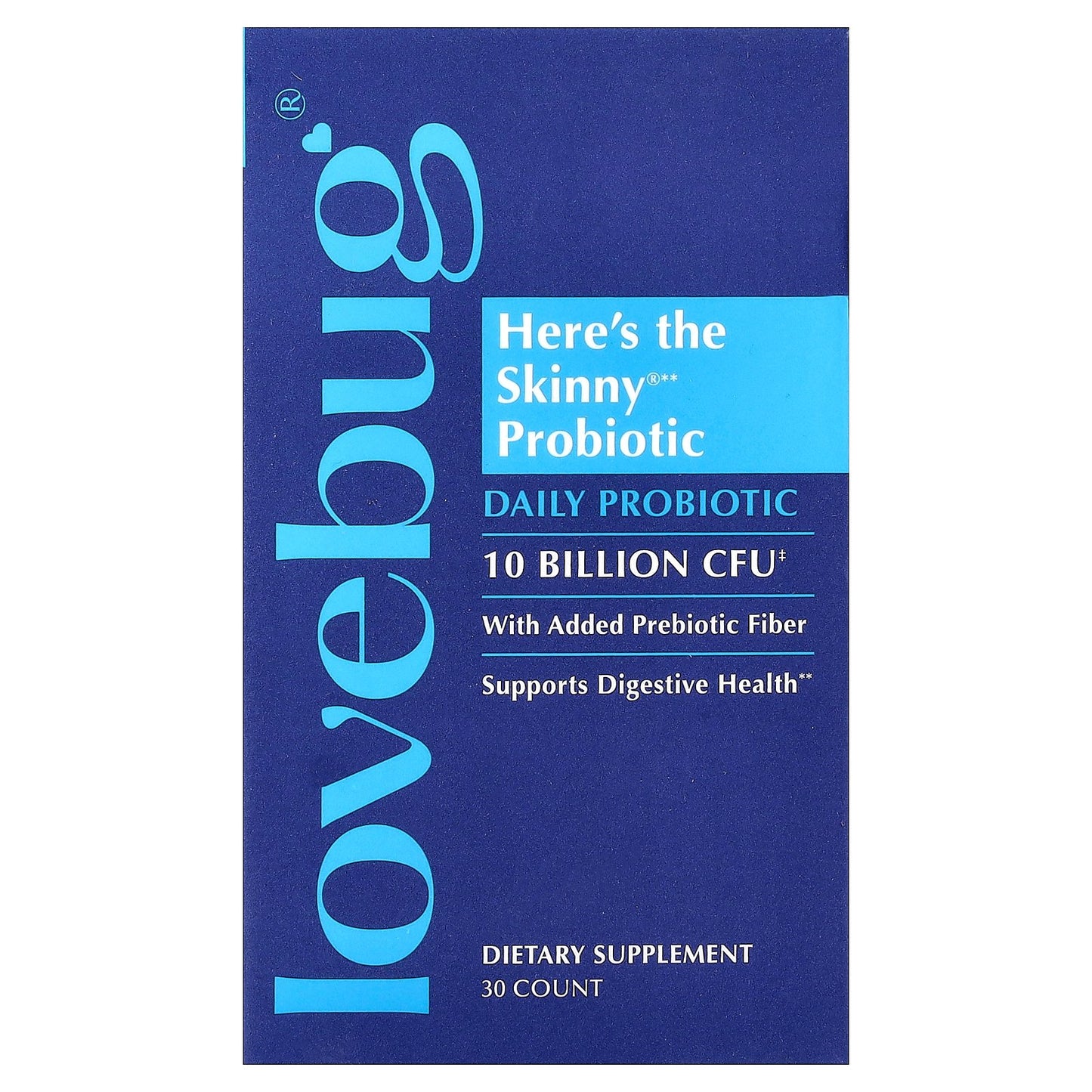LoveBug Probiotics, Here's The Skinny® Probiotic, 30 Tablets