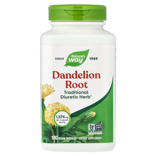 Nature's Way, Dandelion Root, 180 Vegan Capsules (525 mg per Capsule)
