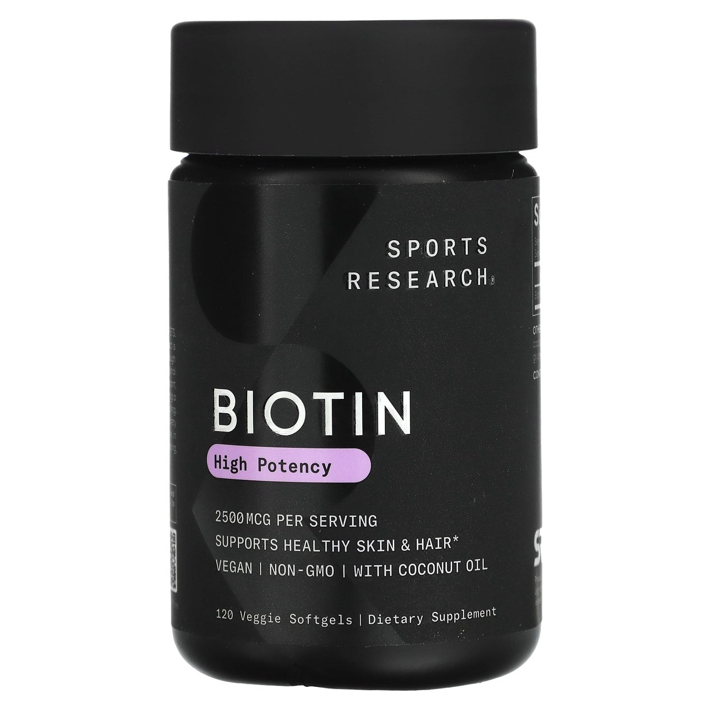 Sports Research, Biotin, High Potency, 2,500 mcg, 120 Veggie Softgels