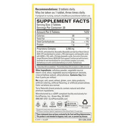 Terry Naturally, Curamin, Pain Relief, 60 Tablets