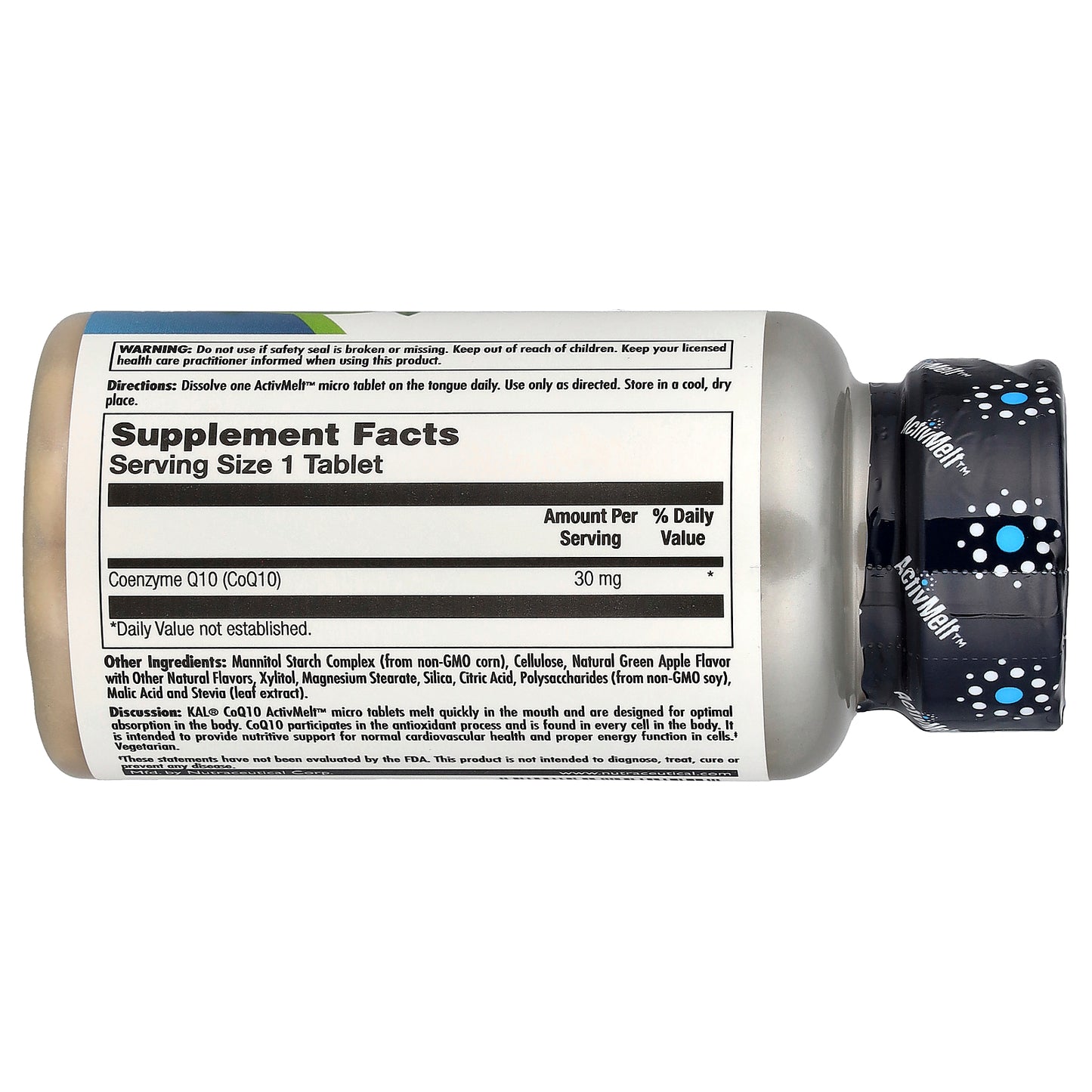 KAL, CoQ-10, Green Apple, 30 mg, 90 Micro Tablets