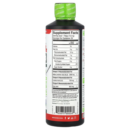 Barlean's, Seriously Delicious®, Omega-3 From Flax Oil, Strawberry Banana Smoothie, 2,968 mg, 16 oz (454 g)