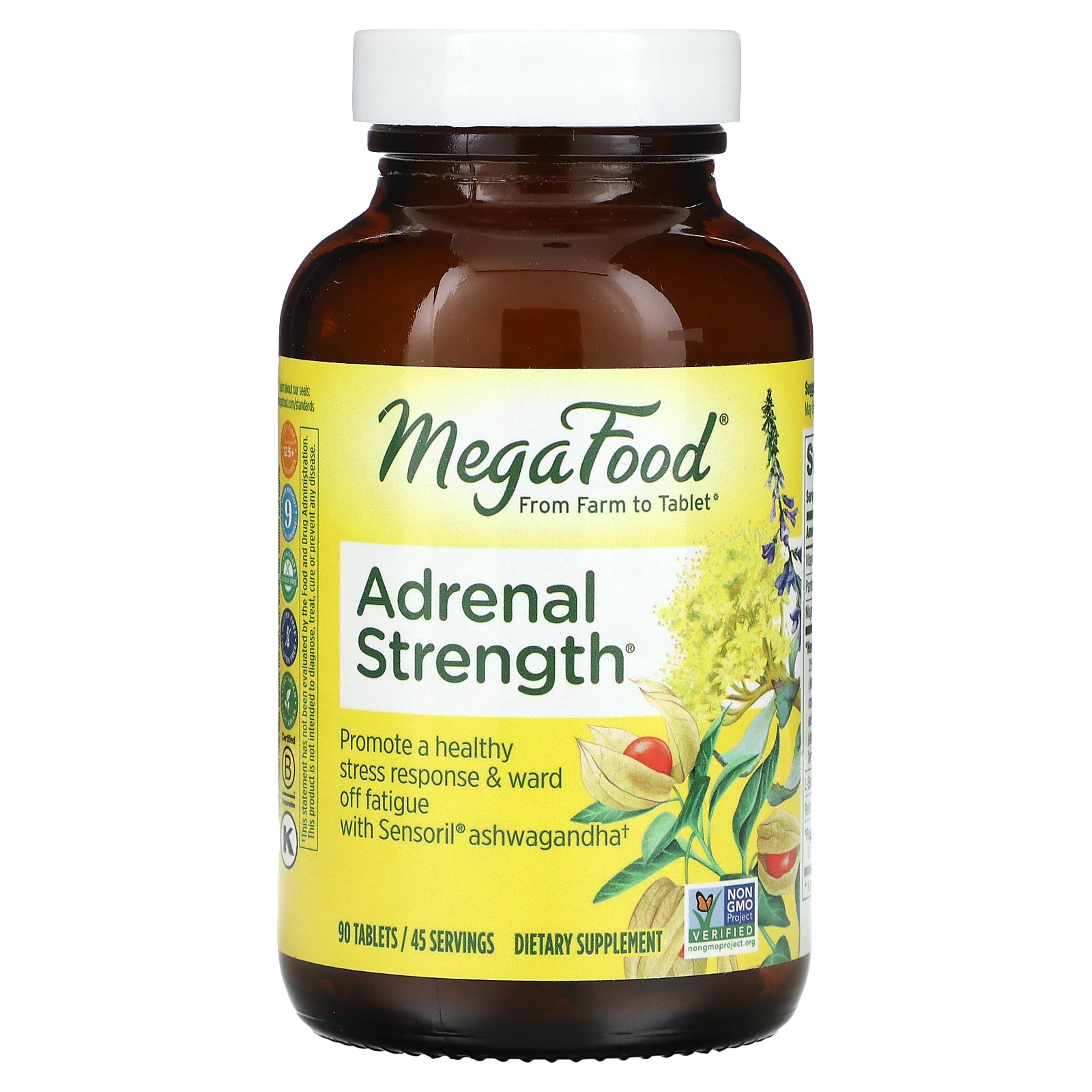 MegaFood, Adrenal Strength, 90 Tablets