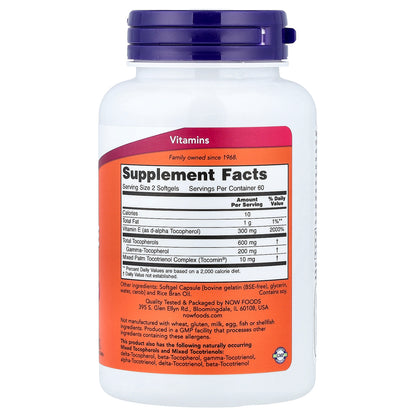 NOW Foods, Gamma E Complex, Advanced, 120 Softgels
