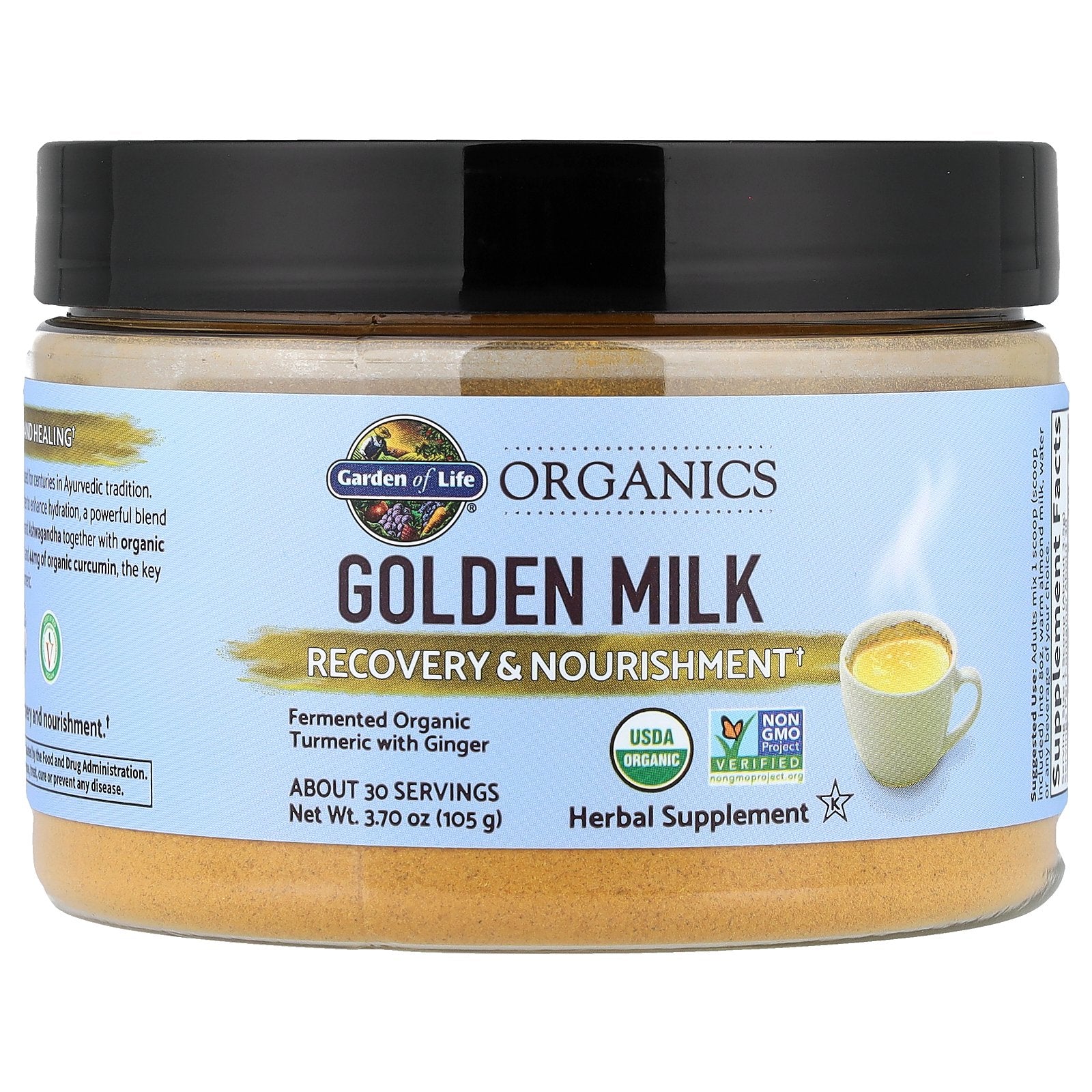 Garden of Life, Organics, Golden Milk, Recovery & Nourishment, 3.7 oz (105 g)