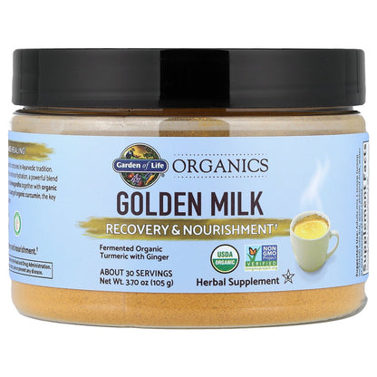 Garden of Life, Organics, Golden Milk, Recovery & Nourishment, 3.7 oz (105 g)