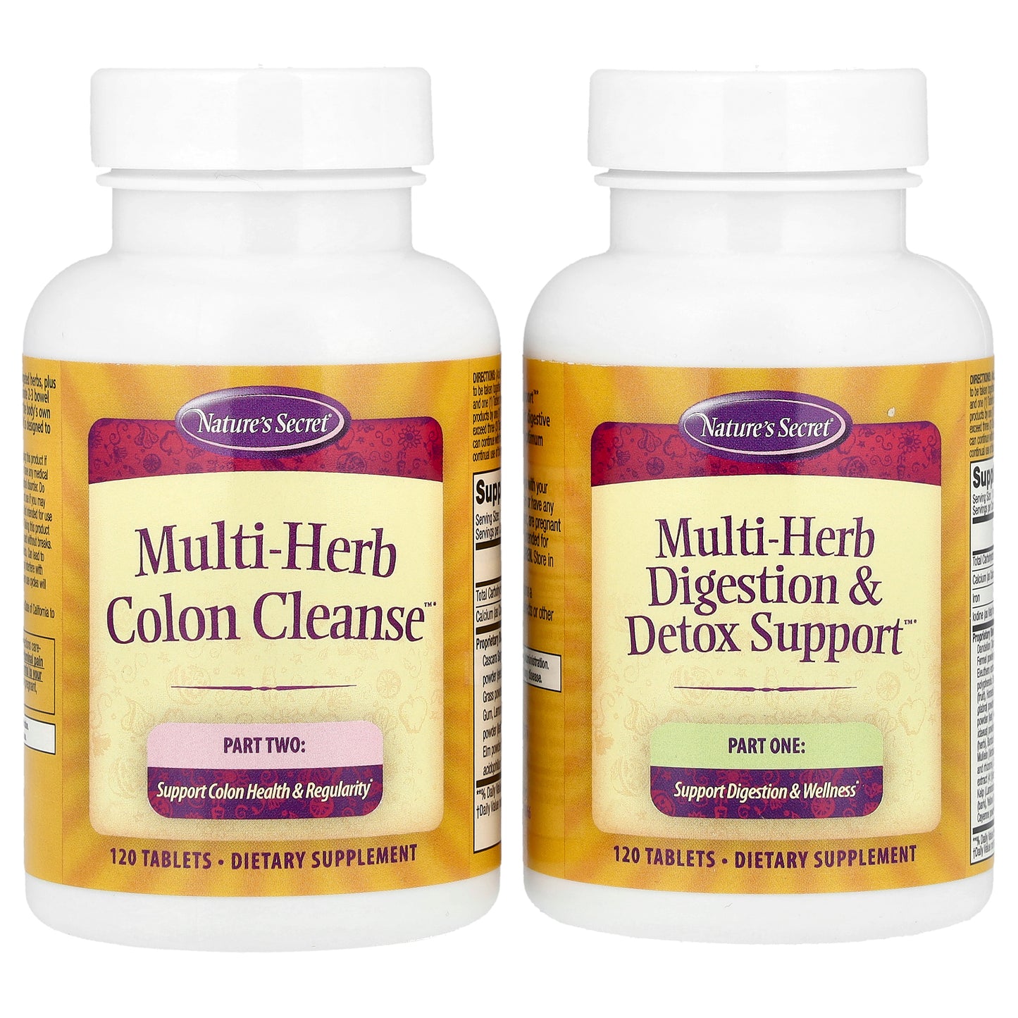 Nature's Secret, Ultimate Cleanse®, 2 Part Total-Body Program, 2 Bottles, 120 Tablets Each